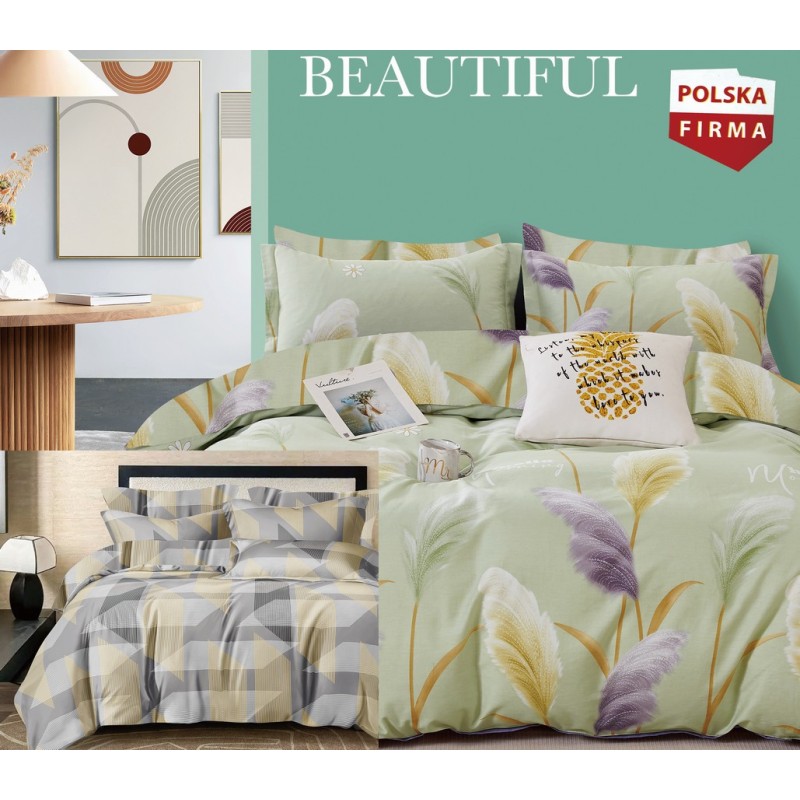 Dwustronna pościel bawełniana 160 cm x 200 cm.